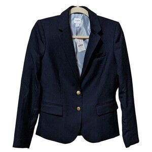 NEW J.Crew Factory Original schoolboy blazer Navy AZ565 women's size 4